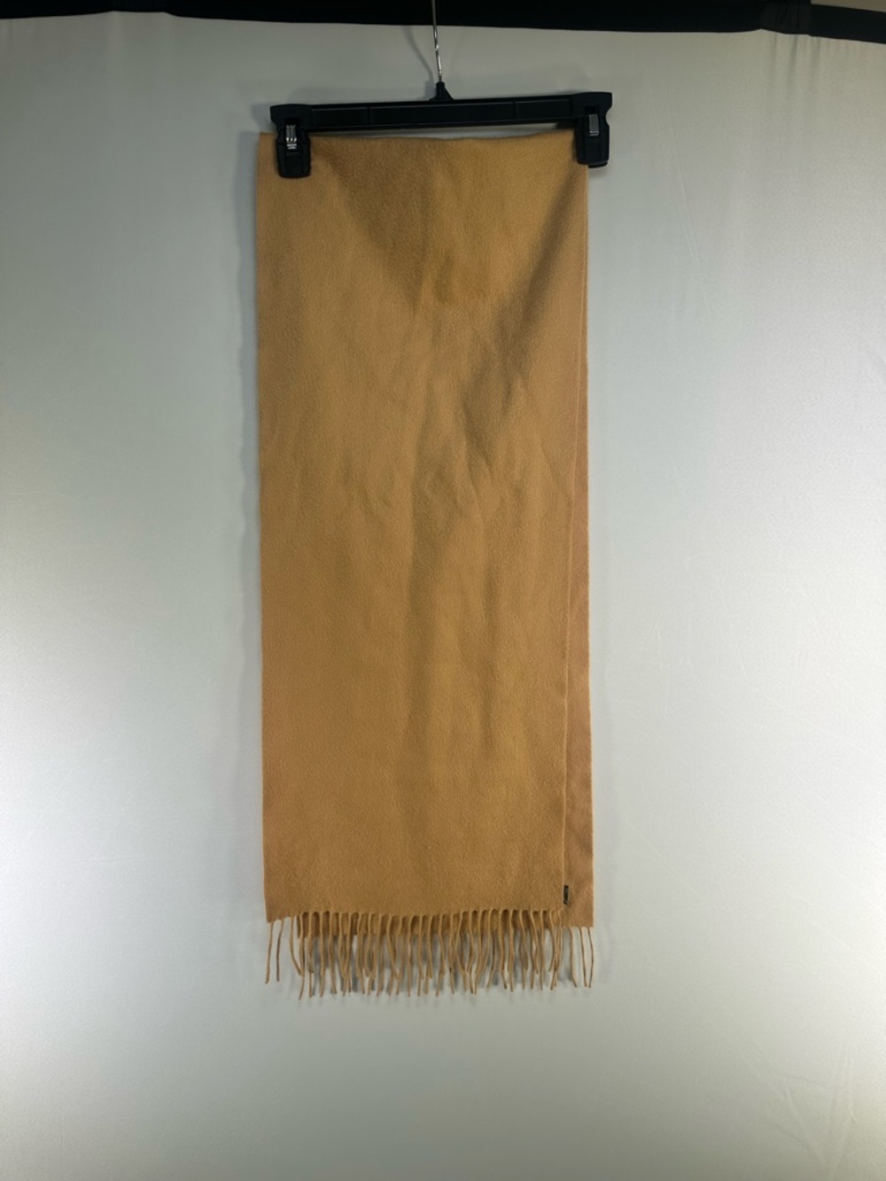 Classic Camel Fringe Scarf
